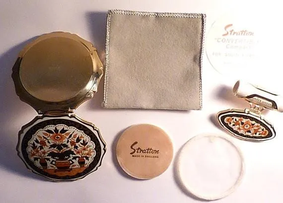 Unused Vintage Stratton Imari Style Vanity Set 1970s