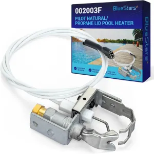 [UPGRADED] BlueStars 002003F Pilot Natural/Propane Lid Pool Heater Parts, Replace Raypak IID - Compatible with Raypak Pilot Pool & Spa Heaters Part 106A 206A 266A 336A 405B 406A R403 RP2100 R156A