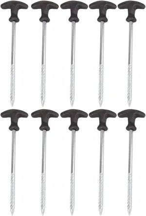 Upgraded Tent Pegs Ground Nail Camping Screw Pegs Tent Pegs for Garden Camping Travel Outdoor 10-Piece/Set Camping Pegs Heavy Duty Heavy Duty Tent Nail Camping Stakes Tent Pegs for 10
