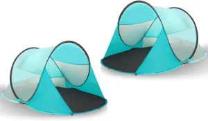 Vaygway Pop-up Tent and Automatic Instant Portable Cabana - Premium Quality 2-4 Person Easy Throw Setup Windproof Waterproof Travel Cabana Beach Tent Shelter- for Hiking, Camping & Outdoor Activities