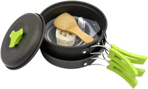 VICASKY Camping Cookware Portable Cooking Utensils for Outdoor Activities Non Stick Frying Pan with Insulated