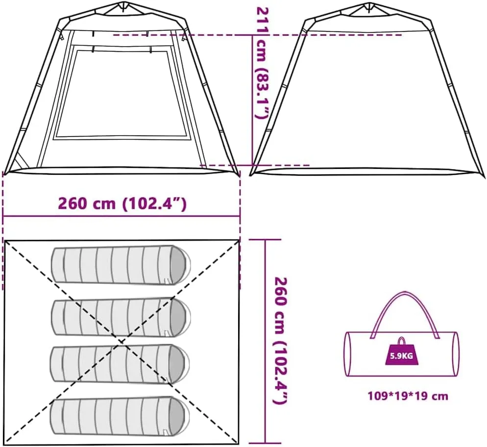vidaXL Fishing Tent, Fishing Tents, Camping Tent