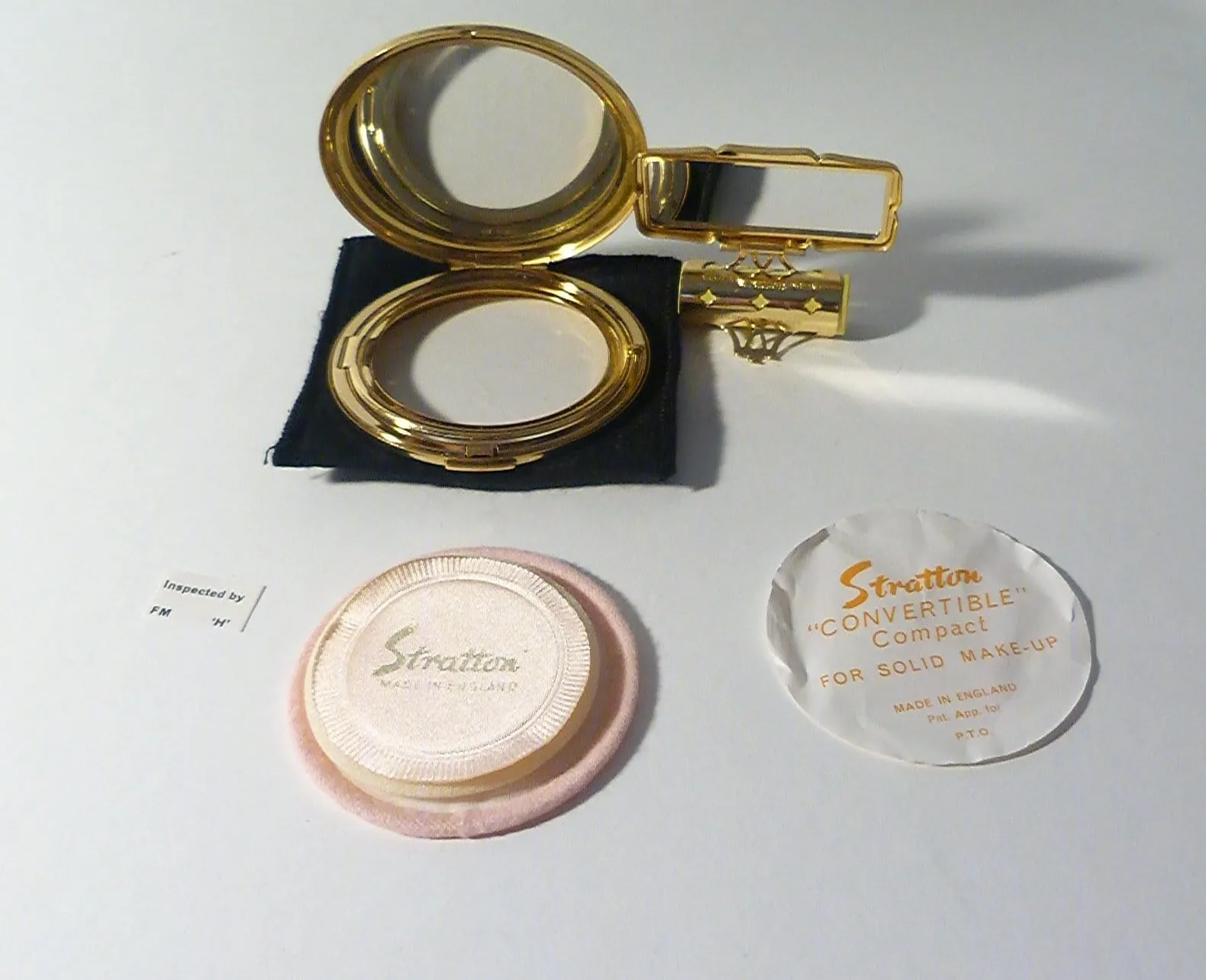 Vintage Compact And Lipstick Case Unused Vintage Stratton Vanity Set