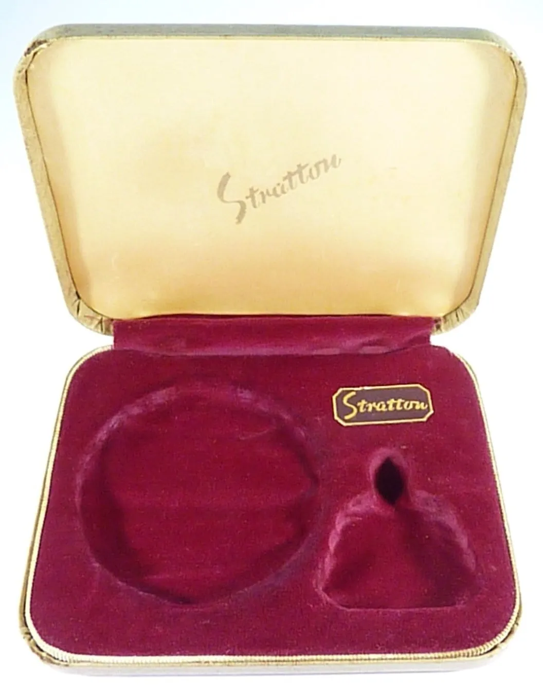 Vintage Stratton Compact Mirror And Perfume Bottle Cased Set