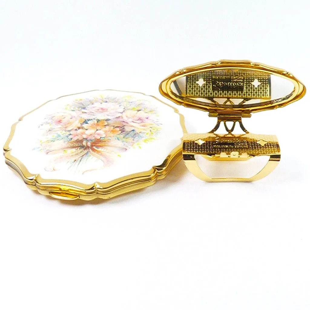 Vintage Stratton Wedding Themed Compact Mirror Set 1990s