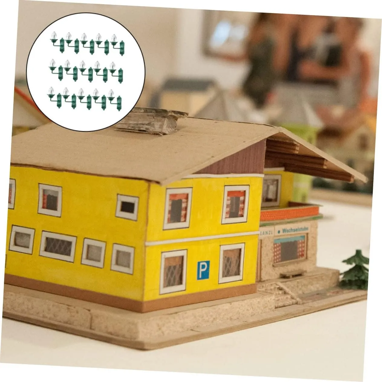 Wakauto 2sets Miniature Wall Lamp Set Doll House Mini Lights Tiny Miniature Lamps Wall Light for Boys and Girls Room 25pcs*2