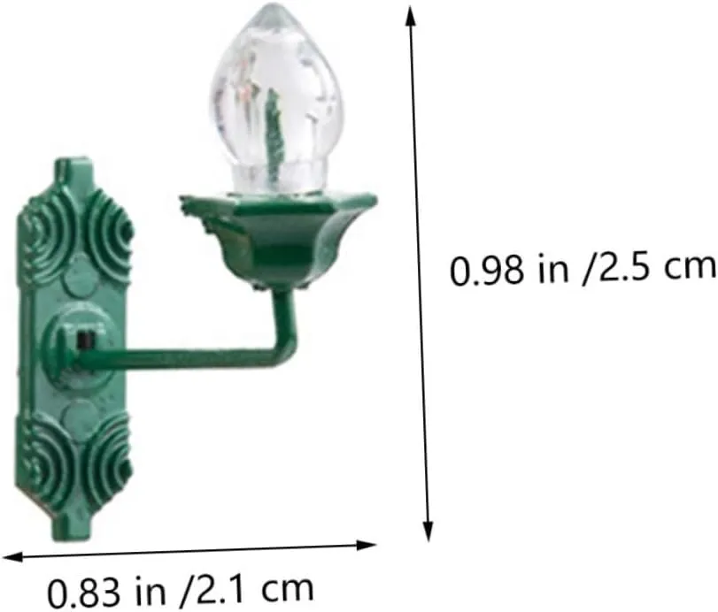 Wakauto 2sets Miniature Wall Lamp Set Doll House Mini Lights Tiny Miniature Lamps Wall Light for Boys and Girls Room 25pcs*2