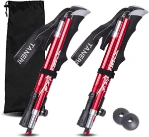 Walking Stick Trekking Poles Collapsible Hiking Poles - Auminum Alloy 7075 Trekking Sticks,Antishock and Quick Lock System, Telescopic, Collapsible, Ultralight