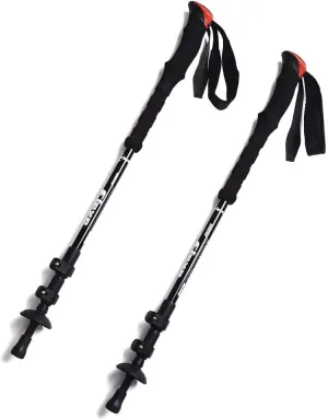 Walking Trekking Poles,Telescopic,Collapsible,Ultralight for Hiking,Camping,Mountaining,Backpacking and Walking Trekking (2 Pack)