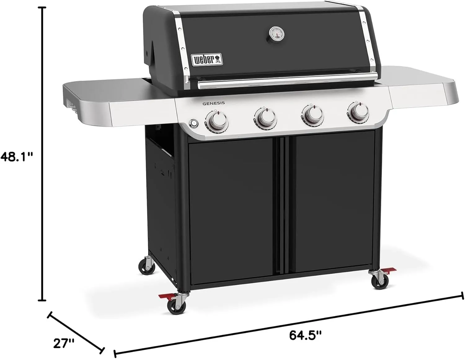 Weber Genesis E-415 Liquid Propane Gas Grill, Black