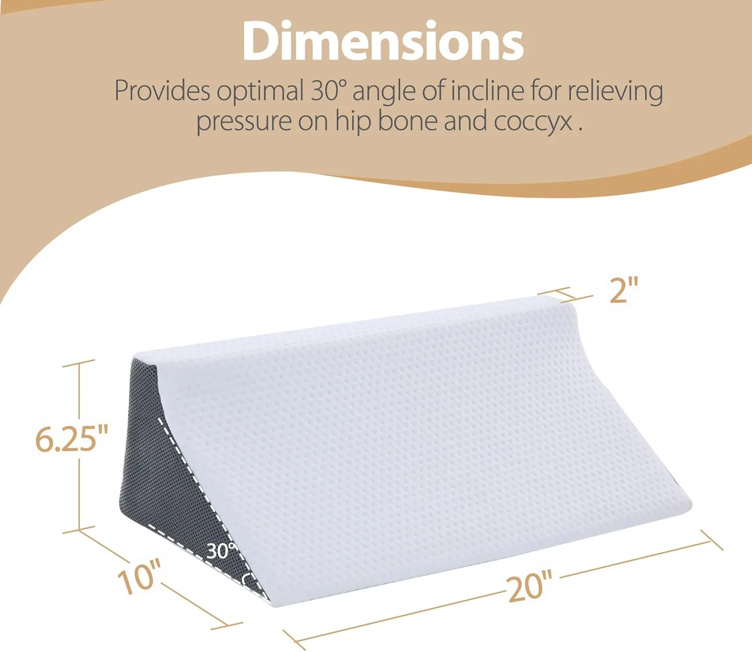 Wedge Pillow for Side Sleeping, Side Sleeper Body Back Positioners for Back Pain, Preventing Bedsores, After Surgery, Pregnancy Support, Ankle Support, Bed Wedge Pillow for Side Sleepers