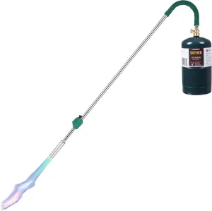 Weed Torch Propane Burner,50,000 BTU(CSA),Self Igniting Flame Weeder for Weeding,Blow Torch,Gas Vapor,33" Inch Long Arm, Snow melting,Charcoal lighting(PROPANE TANK NOT INCLUDED)