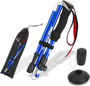 Weight Collapsible King Pole Five-fold Walking Stick for Hiking Camping Backpacking