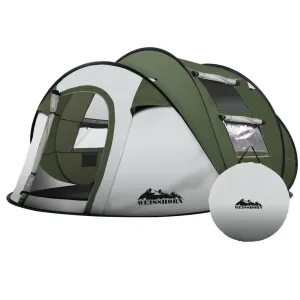 Weisshorn Instant Up Camping Tent 4-5 Person Pop up Tents Family Hiking Beach Dome-ACT