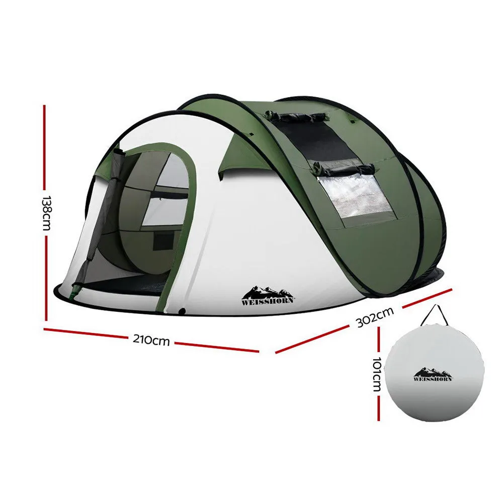 Weisshorn Instant Up Camping Tent 4-5 Person Pop up Tents Family Hiking Beach Dome-ACT