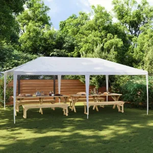 White Party Tent for Joyful Gatherings, Spacious Outdoor Shelter, Water-Resistant and Durable Canopy, 13.1'x19.7'
