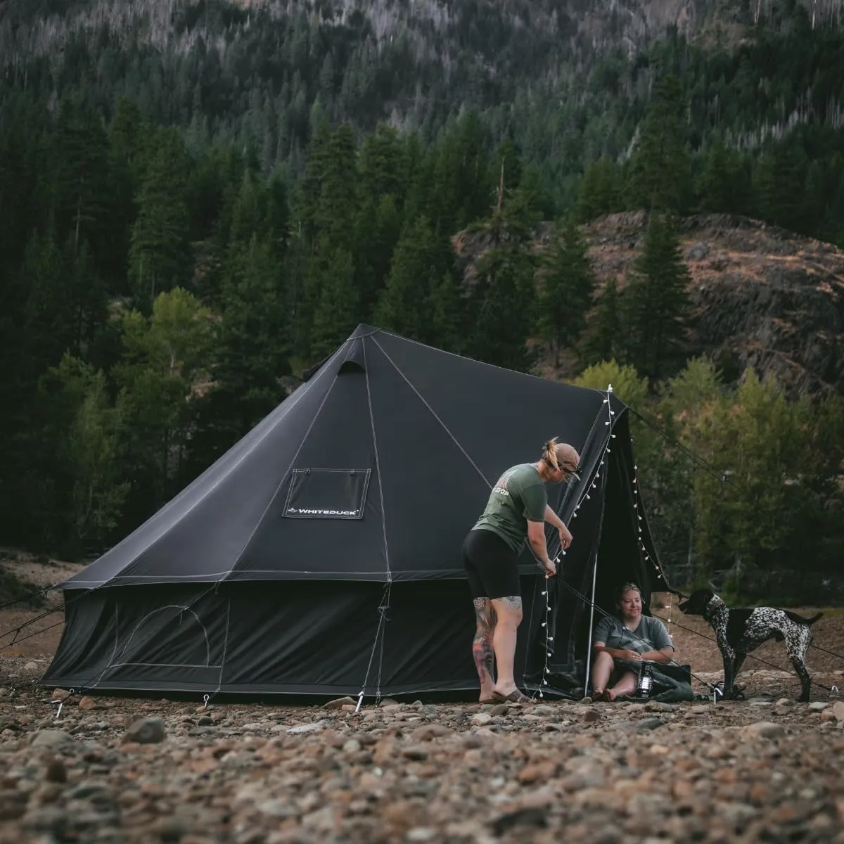 WHITEDUCK Regatta Canvas Bell Tent - w/StoveJack, Waterproof, 4 Season Luxury Camping and Glamping Yurt Tent Outdoor