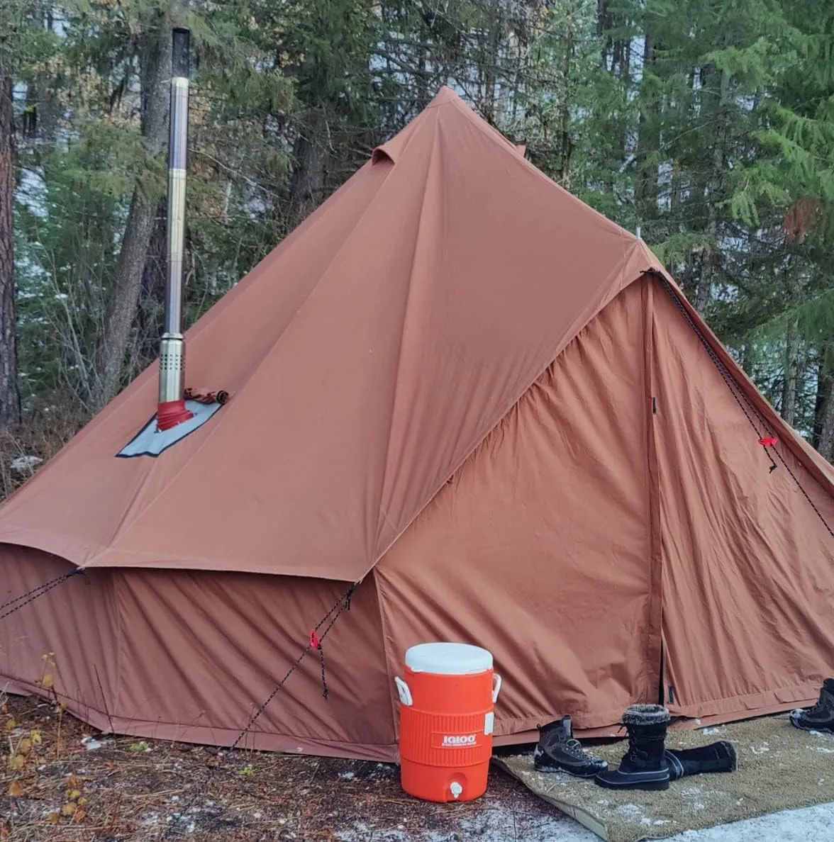 WHITEDUCK Regatta Canvas Bell Tent - w/StoveJack, Waterproof, 4 Season Luxury Camping and Glamping Yurt Tent Outdoor