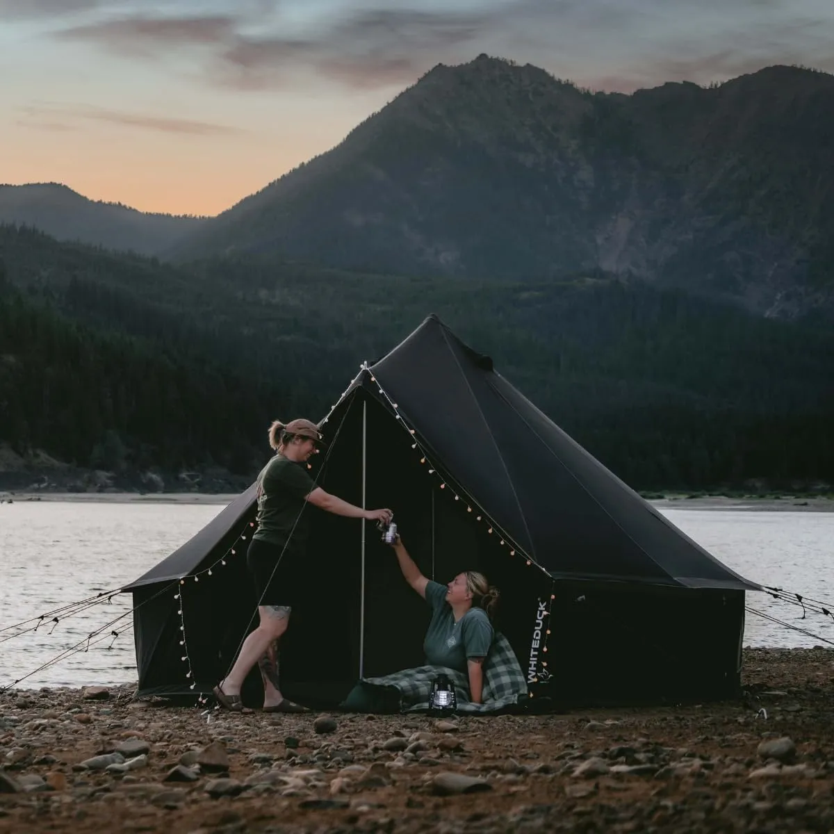 WHITEDUCK Regatta Canvas Bell Tent - w/StoveJack, Waterproof, 4 Season Luxury Camping and Glamping Yurt Tent Outdoor