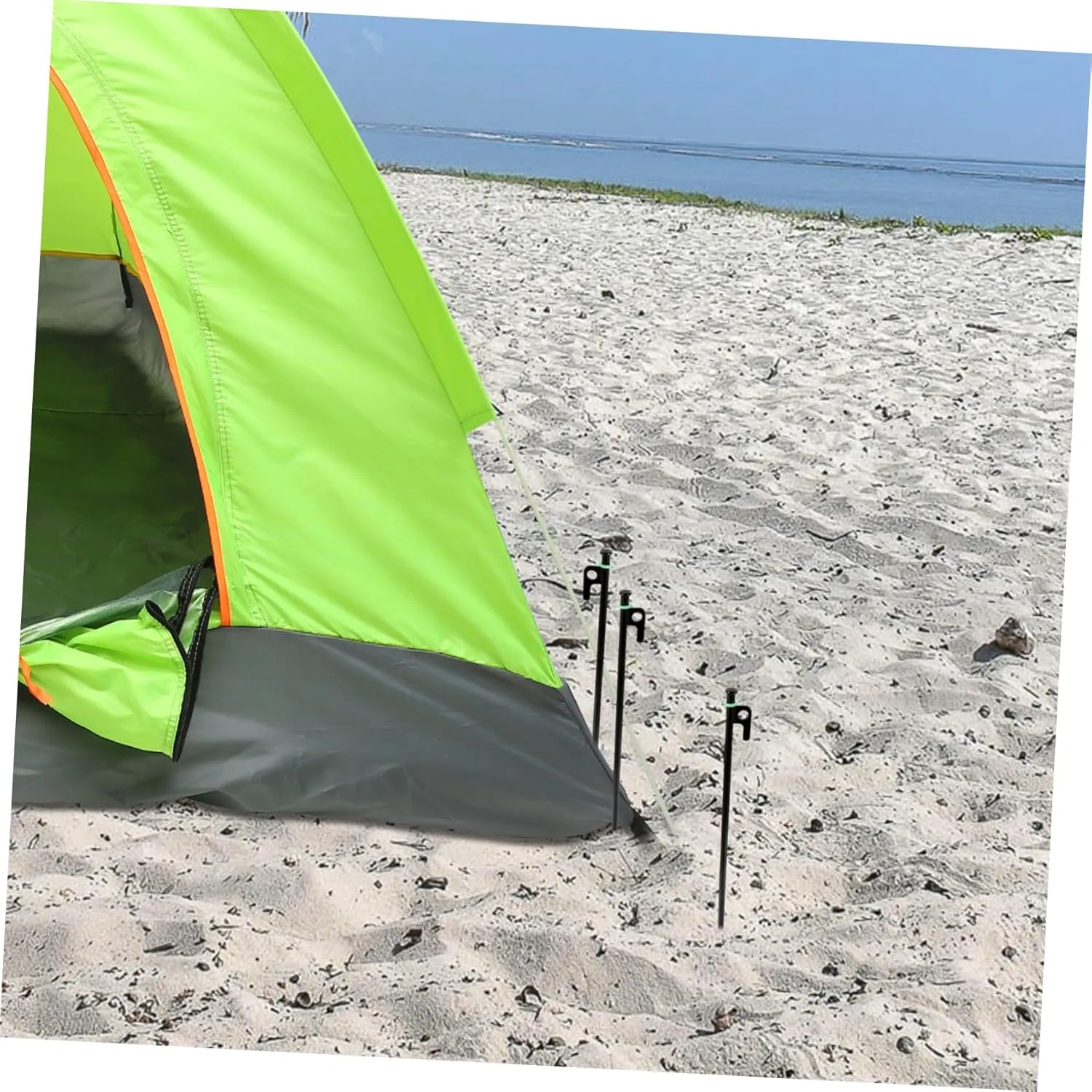 Windproof Canopy Floor Nail Set Heavy Duty Metal Stakes Tent Stakes for Sand Aluminum