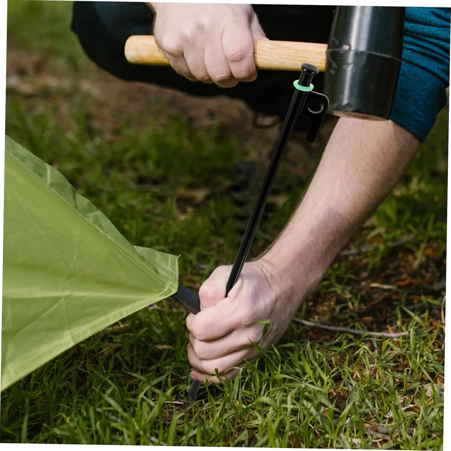 Windproof Canopy Floor Nail Set Heavy Duty Metal Stakes Tent Stakes for Sand Aluminum