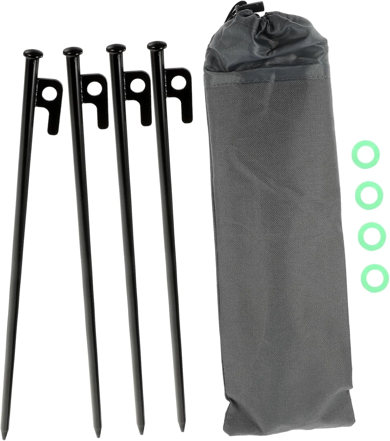 Windproof Canopy Floor Nail Set Heavy Duty Metal Stakes Tent Stakes for Sand Aluminum