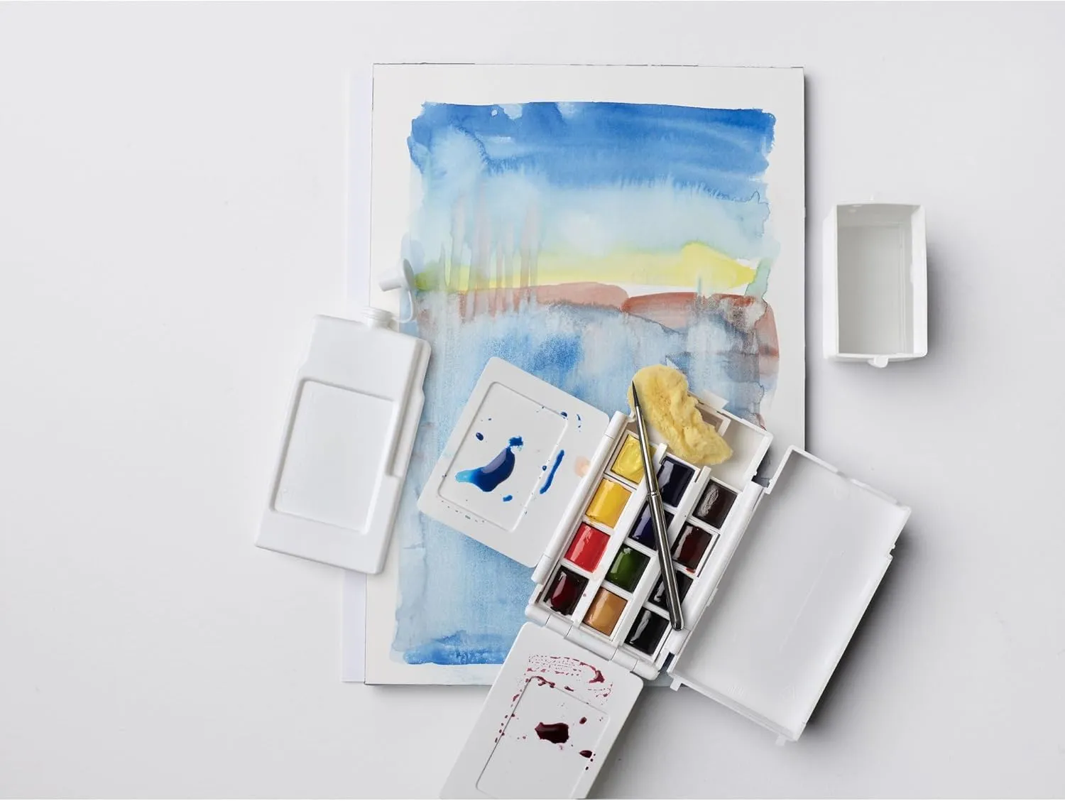 Winsor & Newton Professional Watercolor Paint Set, Compact Set, 12 Half Pan and Accessories