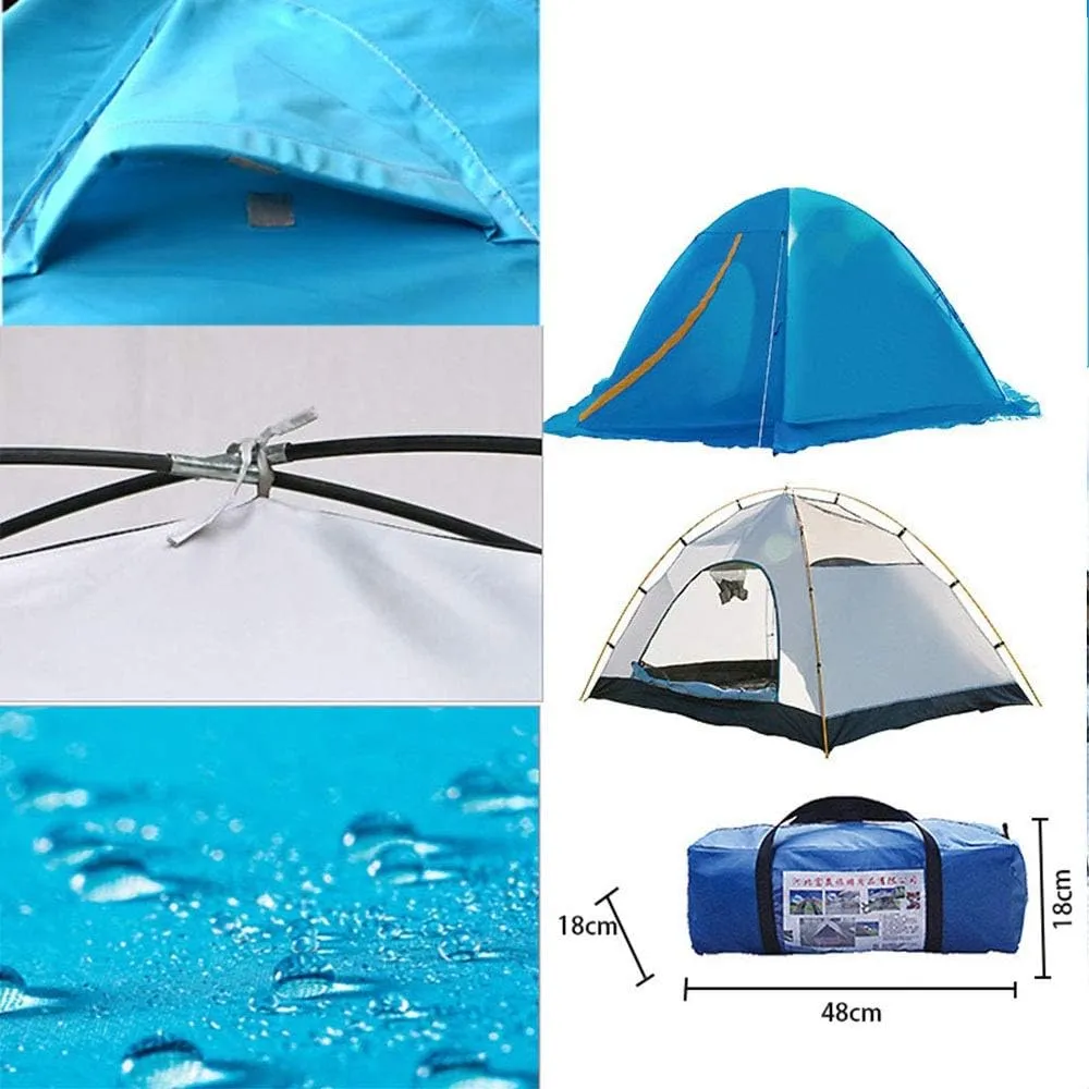 Winter Tent Season 4 Dome Tent Stand-Alone Wind and Waterproof Hiking Camping Backpack Mountaineering Tent Portable Design for Family Short Weekends