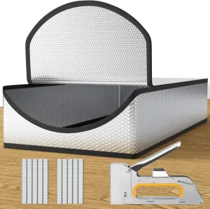 WISYOK Attic Door Insulation Cover 25"x54"x11", Energy-Saving Attic Tent with Zipper, Thick Attic Hatch Insulation for Pull-Down Stairs, Includes 1 Stapler, 1000 Staples