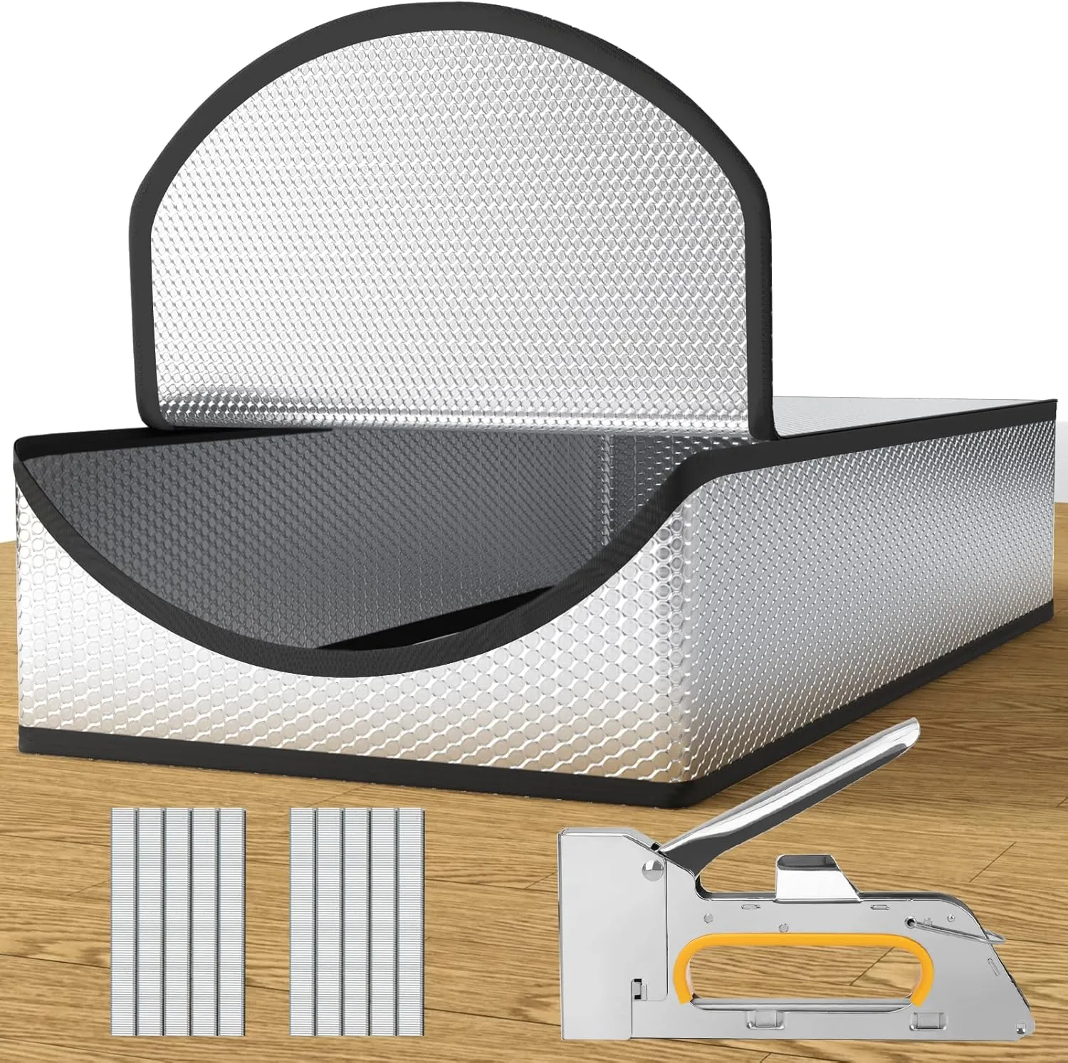 WISYOK Attic Door Insulation Cover 25"x54"x11", Energy-Saving Attic Tent with Zipper, Thick Attic Hatch Insulation for Pull-Down Stairs, Includes 1 Stapler, 1000 Staples