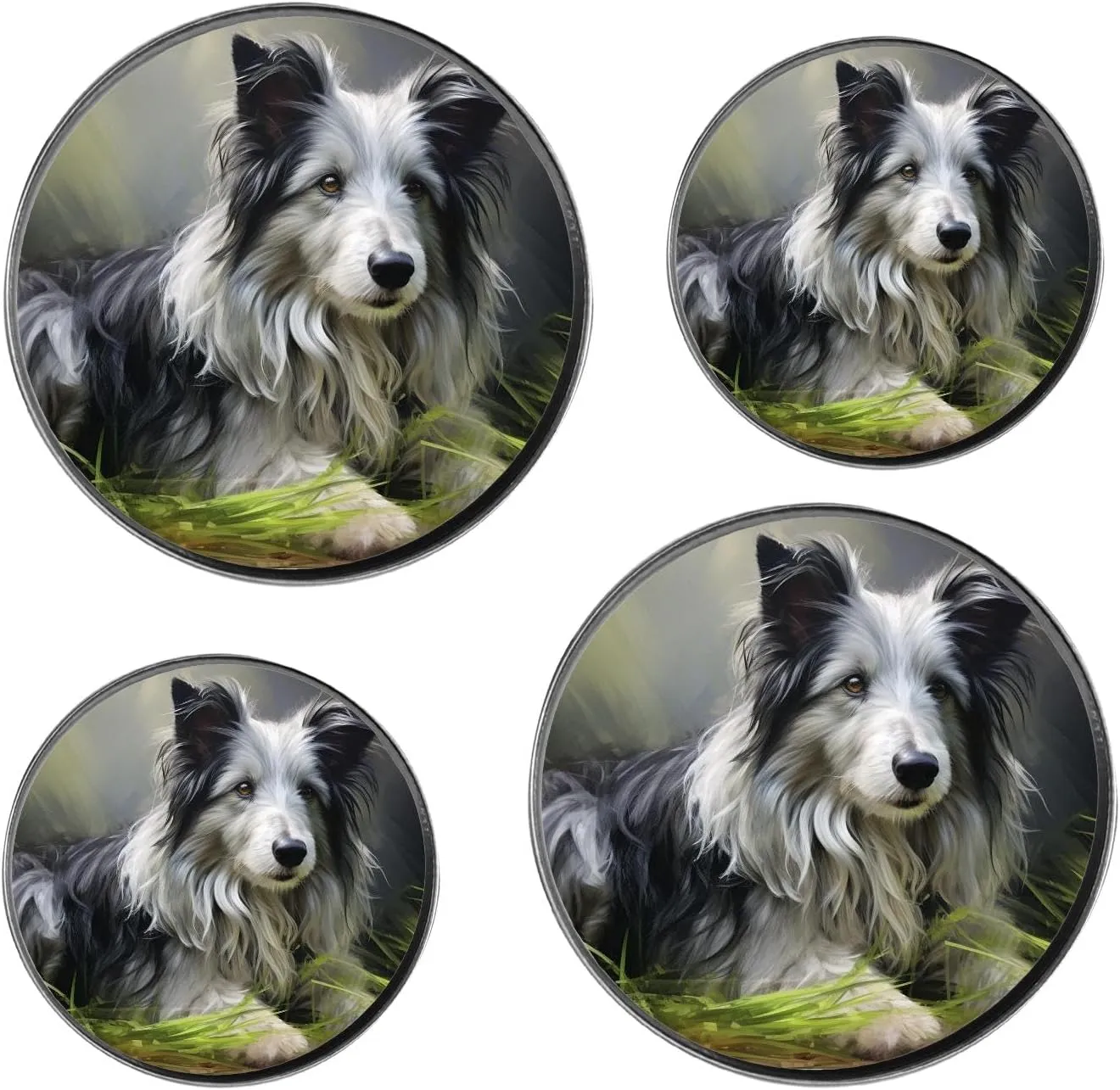 Wolf Animal Pattern Picture Set of 4 Stove Burner Covers - Premium Round Electric Stove Range Protectors,8 IN & 10 IN