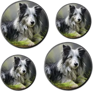 Wolf Animal Pattern Picture Set of 4 Stove Burner Covers - Premium Round Electric Stove Range Protectors,8 IN & 10 IN