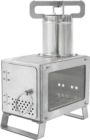 Wood Burning Stove Portable Stainless Steel Camping Stove for Cooking Camping