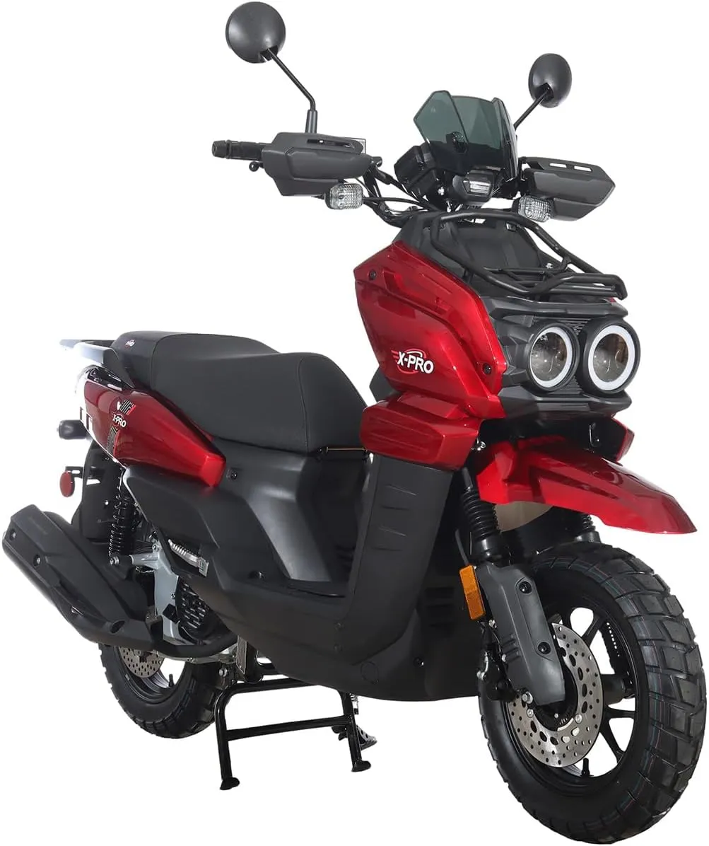 X-PRO Gas Adult Moped Tank 200 Gas Moped Street Bike,12" Wheels!