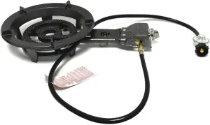 XKMT- Camping Portable Propane 32,000 BTU Gas Burner Stove With Hose Kit Jumbo Super Supergas Camp Tailgating [P/N: ET-COOK008-RAW]