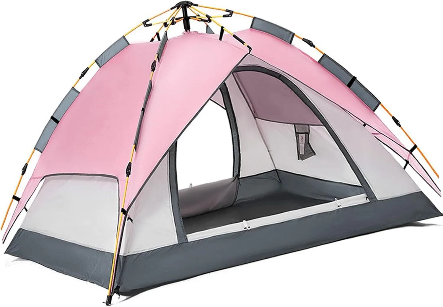 XPSSJMU Large Space Camping Tent for Hiking (Pink) - Double Layer Tent, Perfect for Outdoor Adventures in Style and Comfort