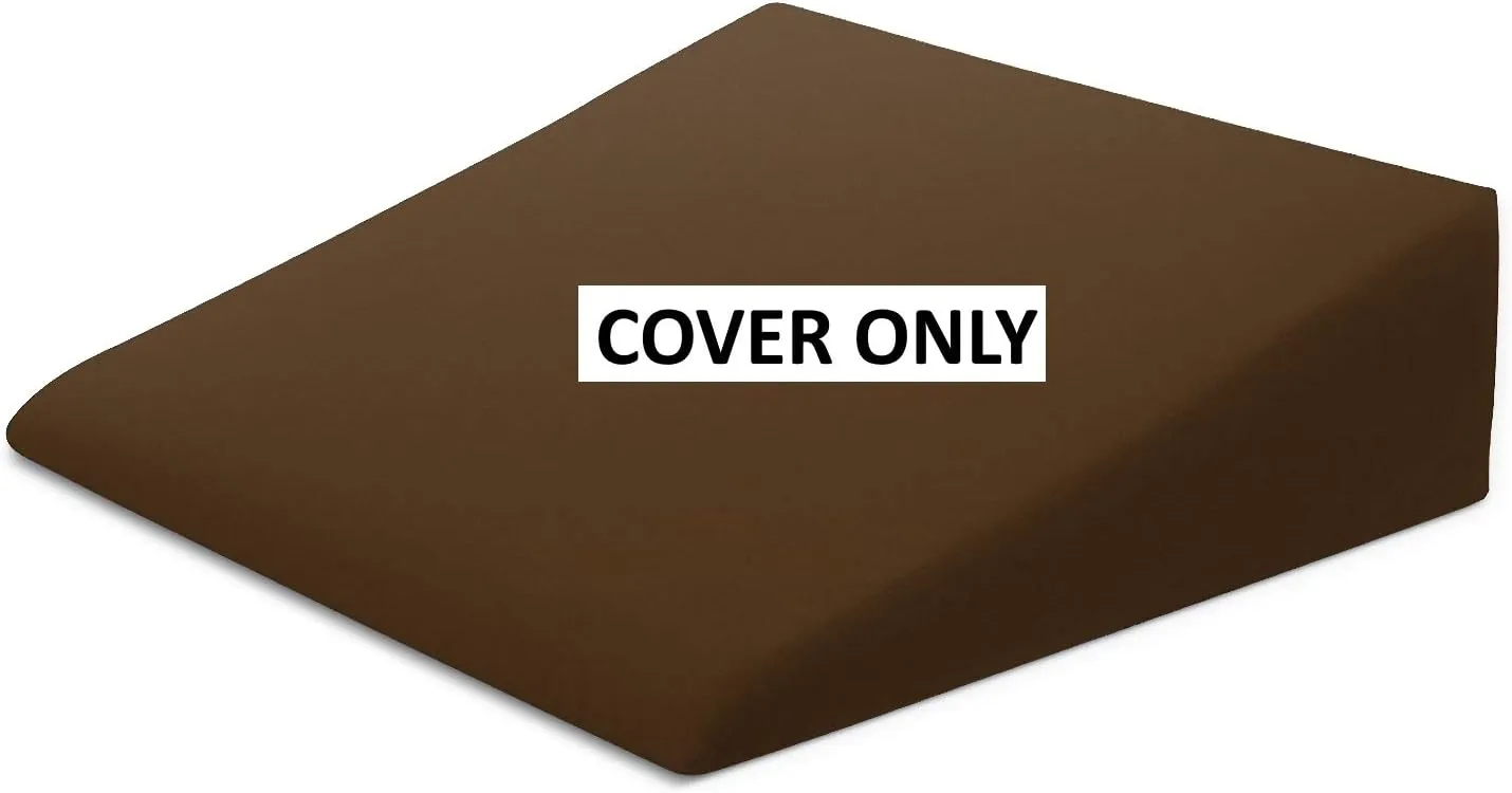 Xtreme Comforts Wedge Pillow Cover - Allergy-Friendly & Easy to Clean Cover - Fits Our (27" x 25" x 7") Wedge Pillow – Brown