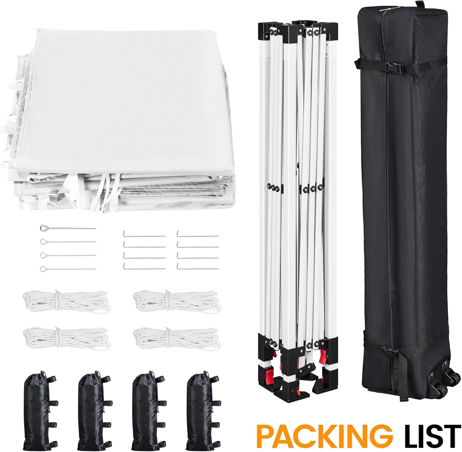Yaheetech 10x10 Pop Up Canopy with 4 Removable Sidewalls, Portable Enclosed Instant Tent, Waterproof Outdoor Tent, Beach Sun Shelter with 4 Sandbags, 12 Stakes & 4 Ropes, White