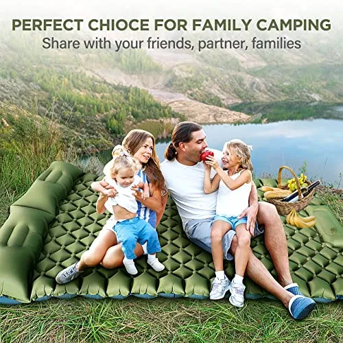 Yuzonc Double Camping Sleeping Pad, Inflatable Camping Pad