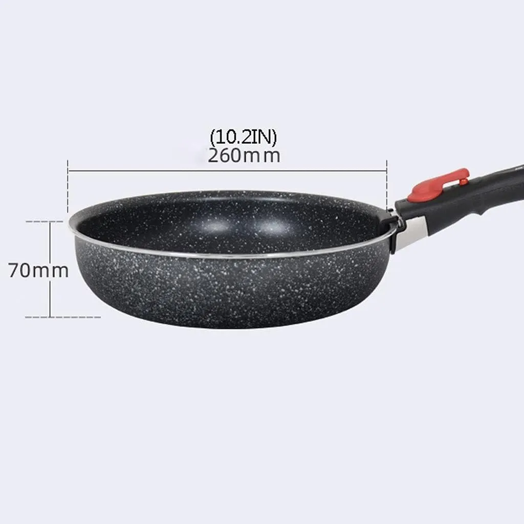 YYDS Outdoor Camping Camping Cookware Aluminum Alloy Wok Nonstick Frying Pan Camping Cooker Lightweight Pan Multifunction Non-Stick Pot Adventures Picnics (Size : Pan Glass Cover)
