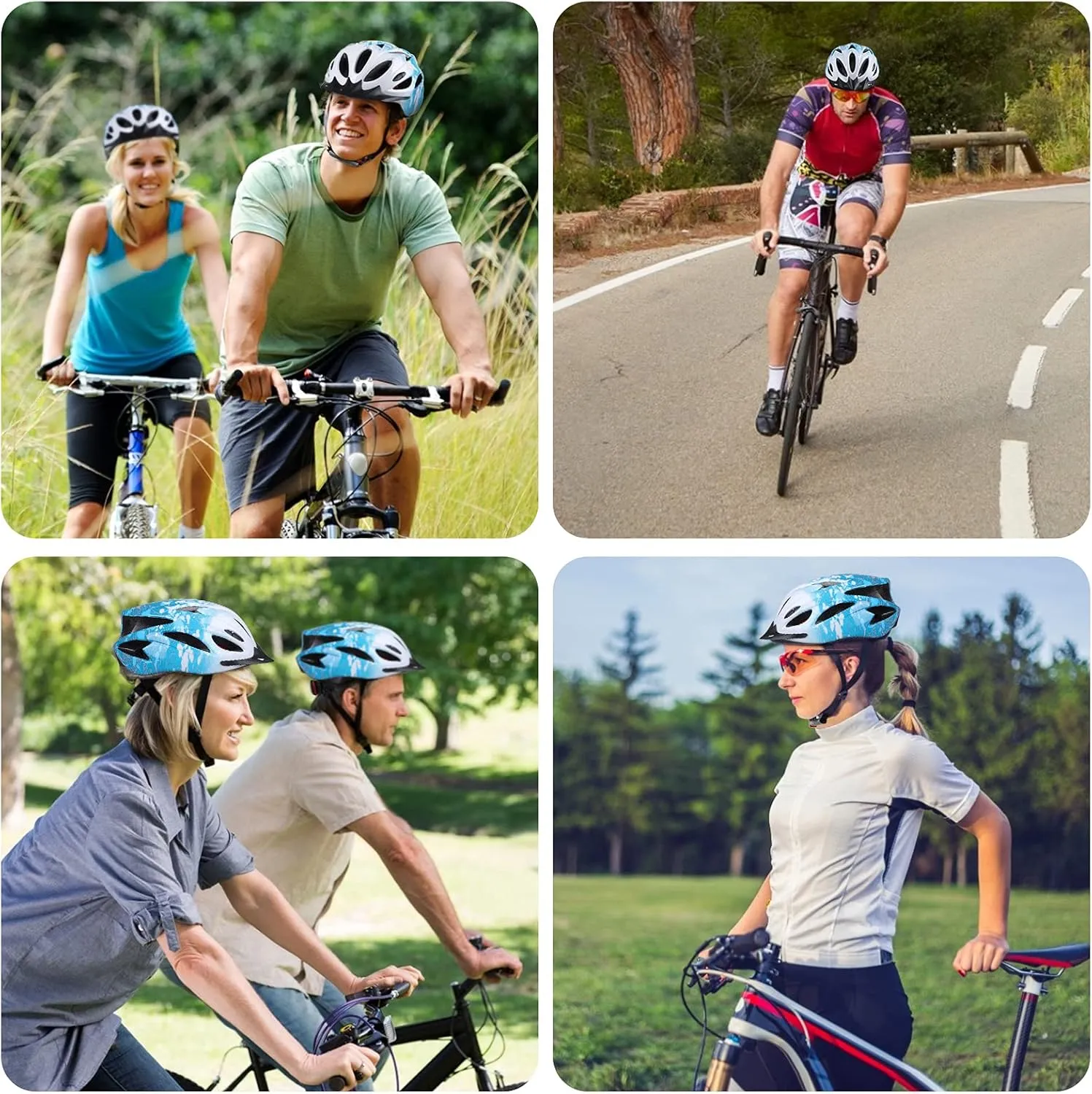Zacro Adult Bike Helmet Lightweight for Men Women Comfort with Pads&Visor, Certified Bicycle Helmet for Adults Youth Mountain Road Biker