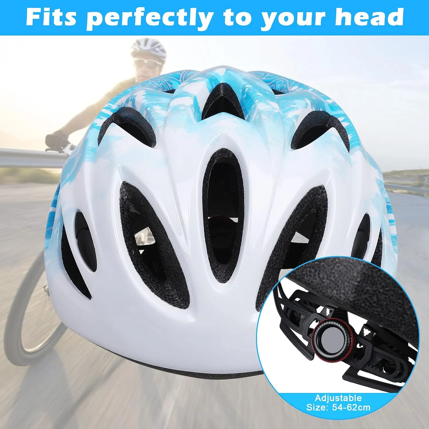 Zacro Adult Bike Helmet Lightweight for Men Women Comfort with Pads&Visor, Certified Bicycle Helmet for Adults Youth Mountain Road Biker