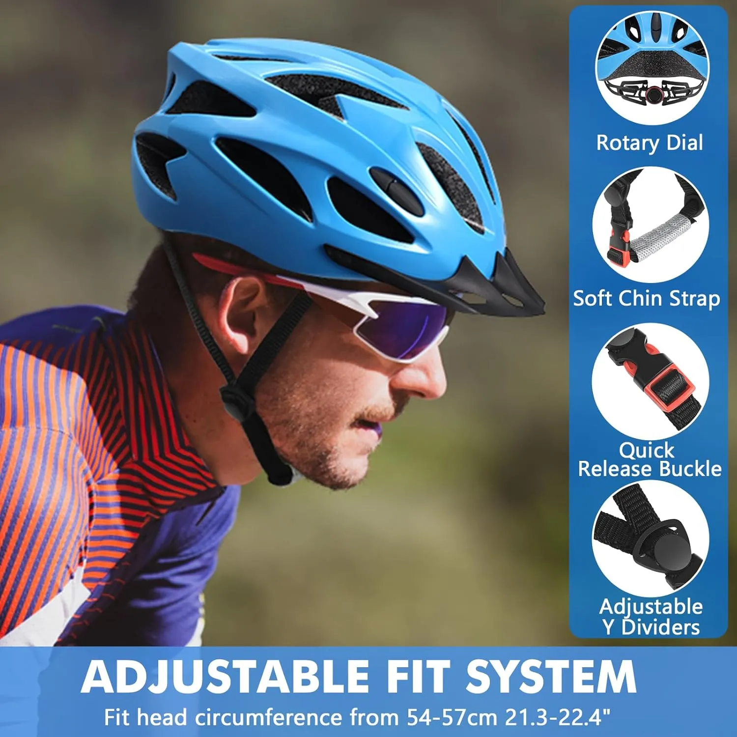 Zacro Kids Bike Helmet, Boys and Girls Youth Bike Helmets Fits Ages 5-8/8-14 Year Olds, Dial Fit Adjustment & Detachable Visor, Lightweight Bicycle Helmet for Mountain Cycling CPSC Safety Certified