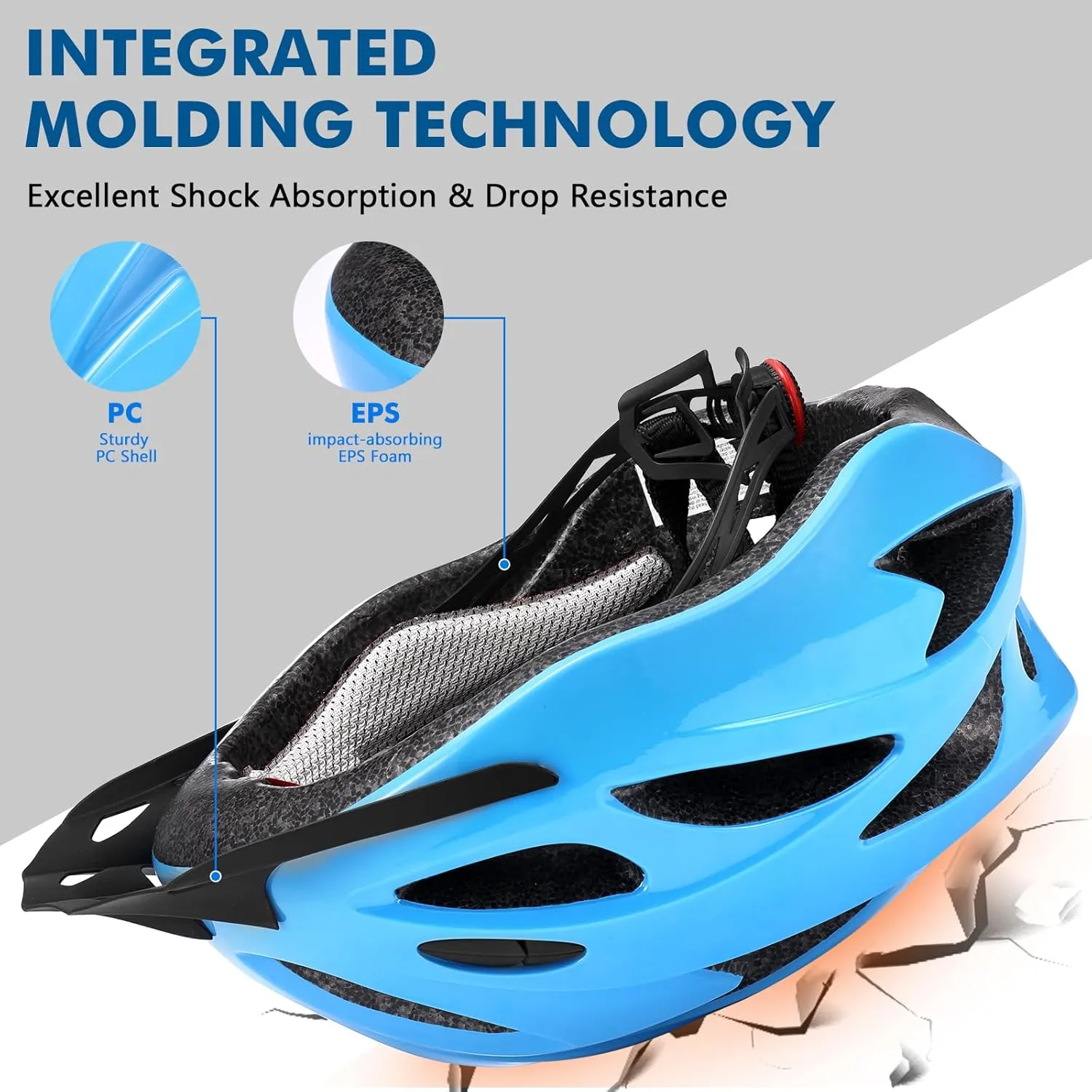 Zacro Kids Bike Helmet, Boys and Girls Youth Bike Helmets Fits Ages 5-8/8-14 Year Olds, Dial Fit Adjustment & Detachable Visor, Lightweight Bicycle Helmet for Mountain Cycling CPSC Safety Certified