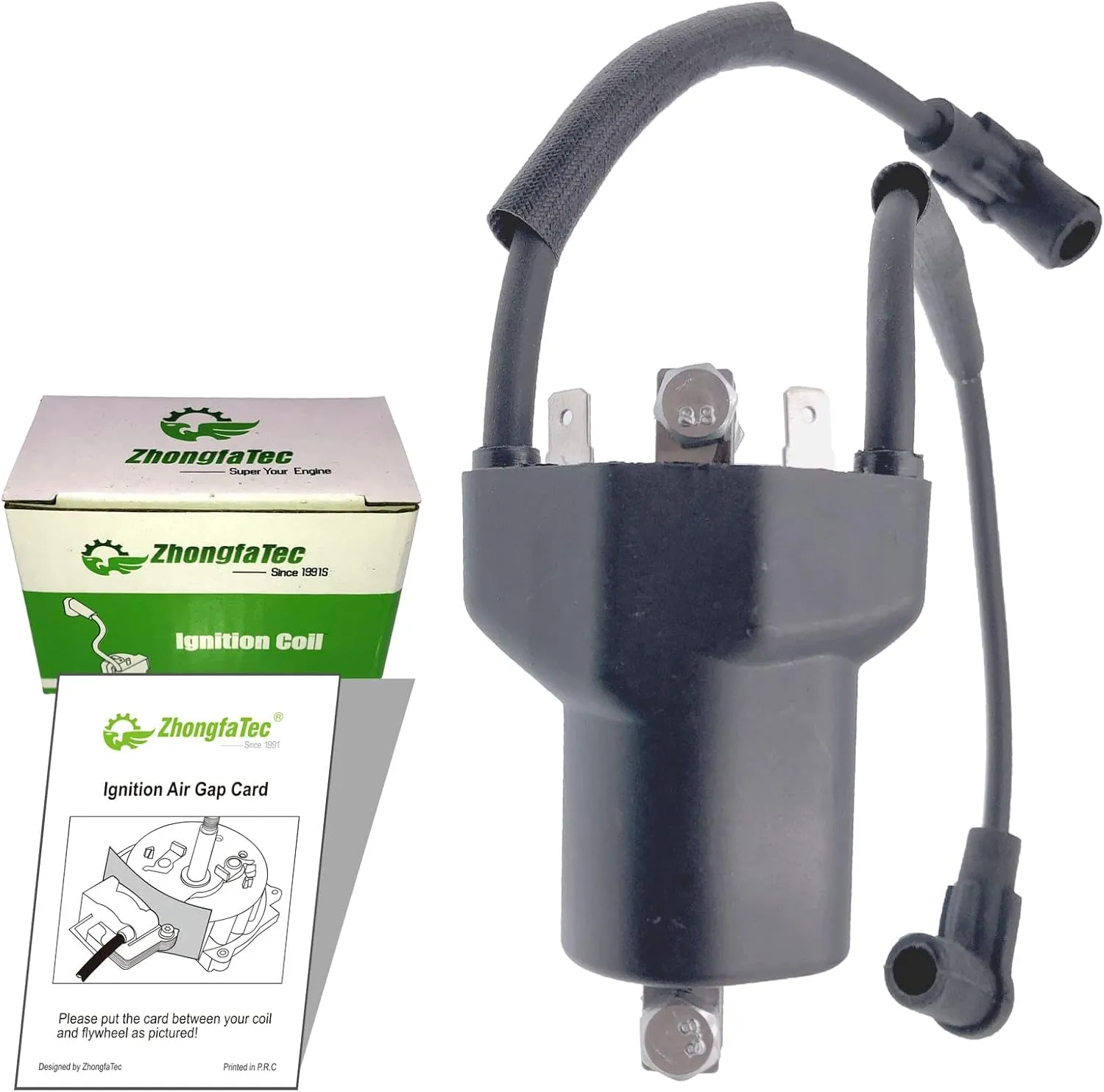ZhonfaTec-114 High Performance Ignition Coil OEM#26652-G01 for Gas Golf Cart (1991-2002) TXT 4-Cycle Engines Replacement - EPIGC103