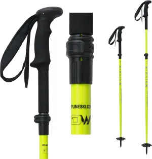 Zipline Blurr EXT MRDW Collection - Adjustable Graphite Composite Ski Poles for Backcountry & All-Mountain - Lightweight, Durable, Ergonomic Grip, Grip Options, Designed by Gold Medalist David Wise