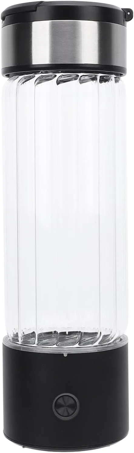 ZJchao Hydrogen Water Bottle Ionizer 1400 Ppb Portable Machine Glass 460ml Capacity