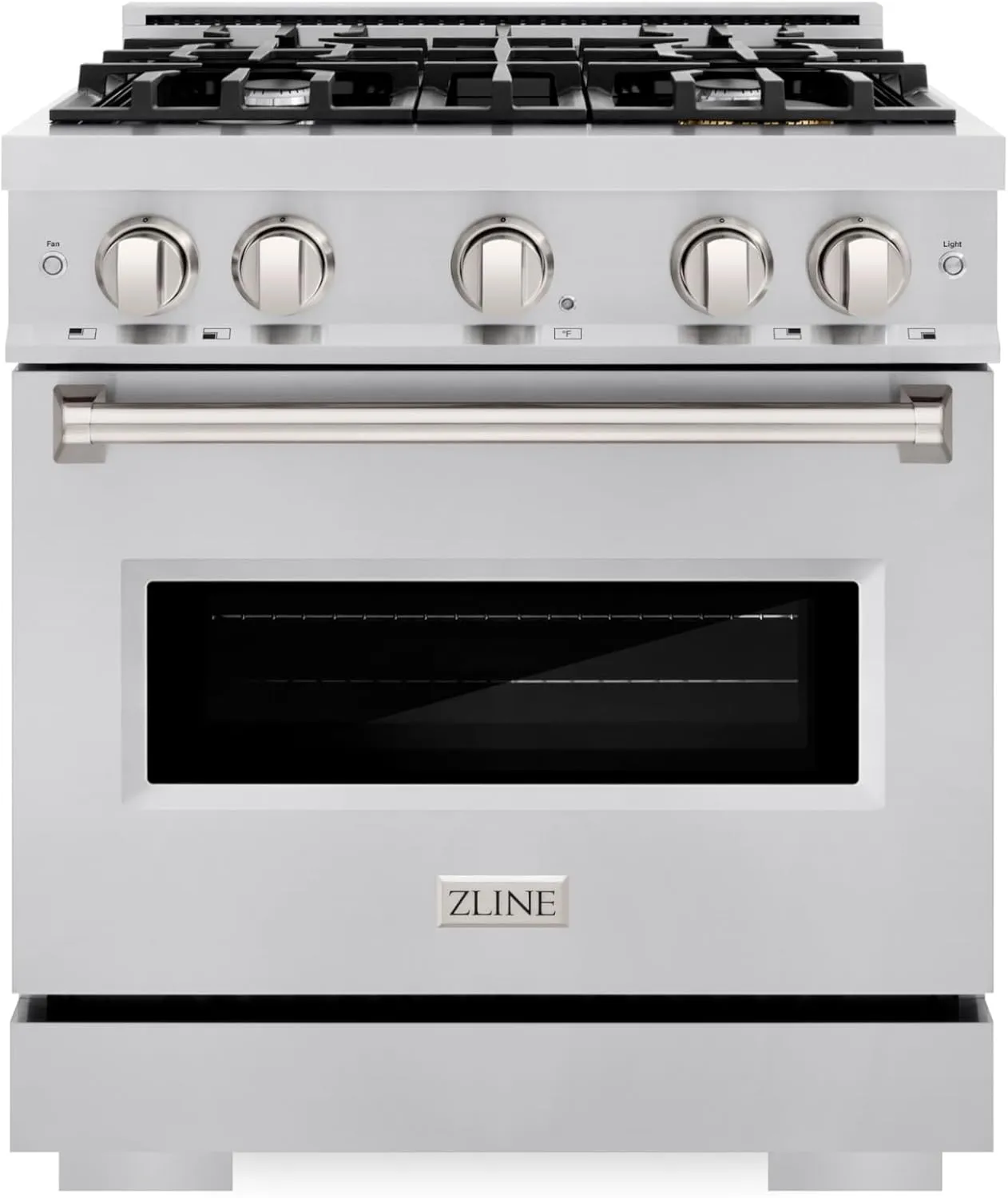 ZLINE 30 in. 4.2 cu. ft. Classic Dual Fuel Range with 4 Burner Gas Cooktop and Electric Convection Oven in Stainless Steel (CDR30)