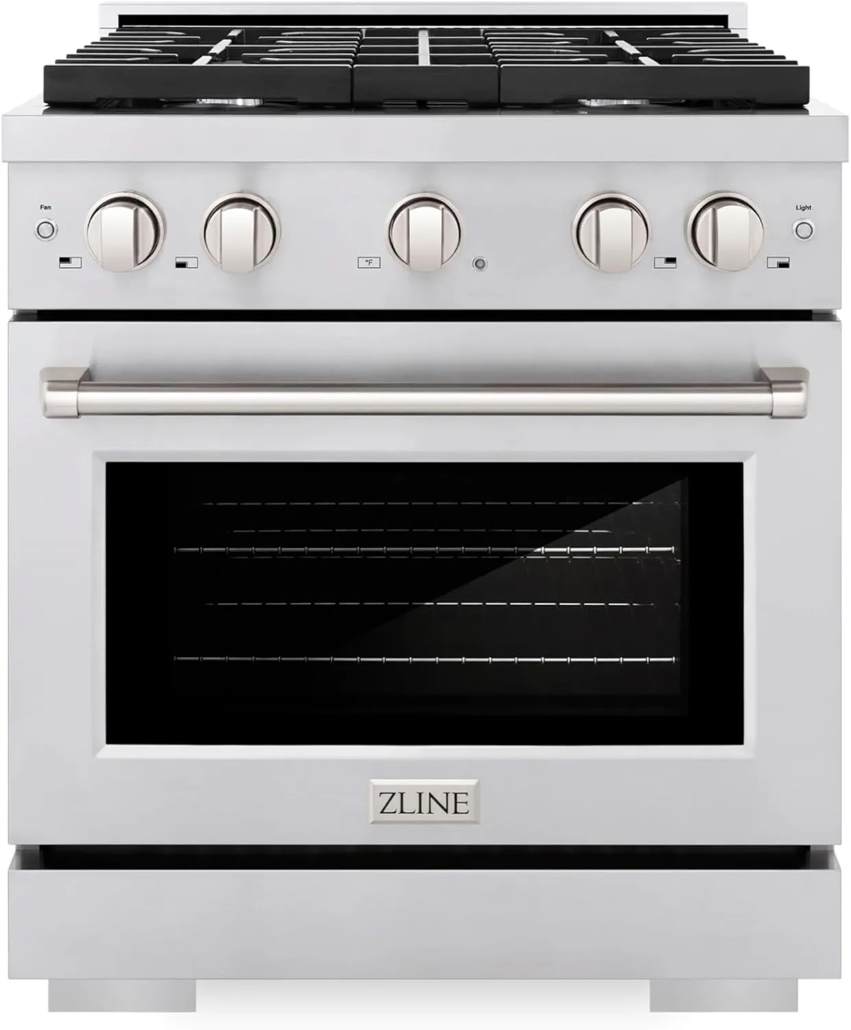 ZLINE 30 in. 4.2 cu. ft. Paramount Gas Range with 4 Burner Cooktop and Convection Gas Oven in Stainless Steel (SGR30)