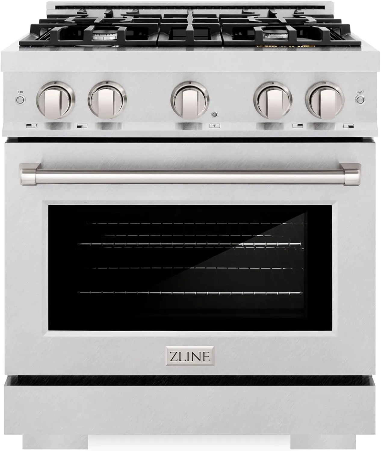 ZLINE 30 in. 4.2 cu. ft. Select Gas Range with 4 Burner Cooktop and Convection Gas Oven in Satin Stainless Steel (HGRS-30)